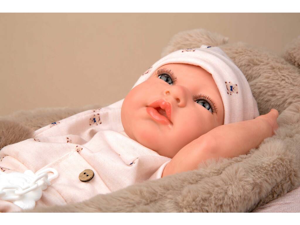Muñeca Bebé Reborn Lidia de 40 cm con Cuna