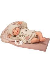 Boneca Bebé Reborn Lain de 45 cm com Saco de Dormir