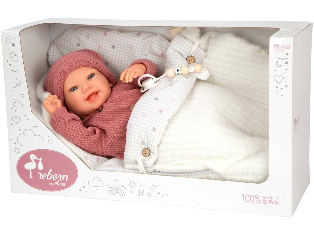 Poupée Reborn Angelica de 45 cm avec couverture