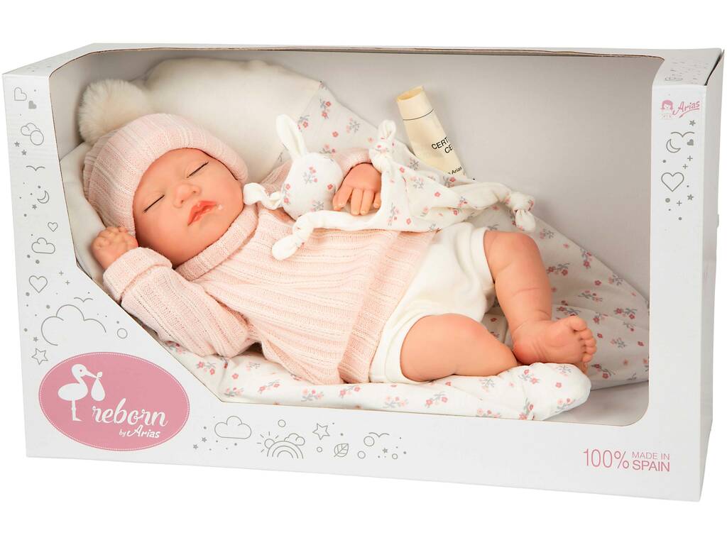 Muñeca Bebé Reborn Daira de 45 Cm con Cojin y Dou Dou