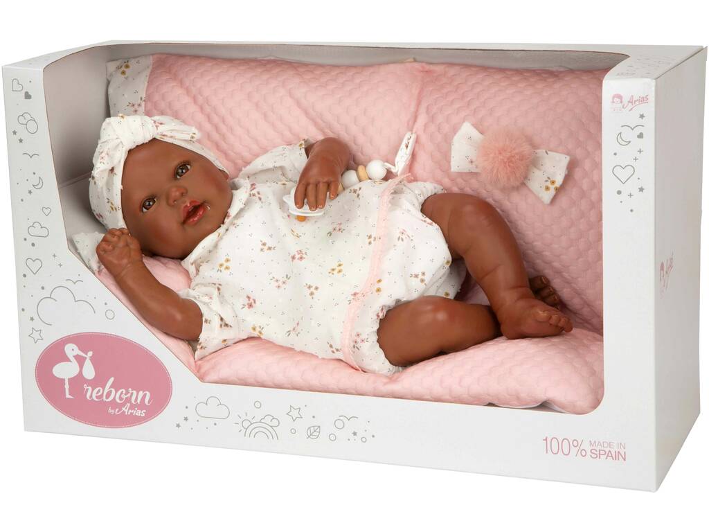 Muñeca Bebé Reborn Sasha de 45 cm Con Cojín
