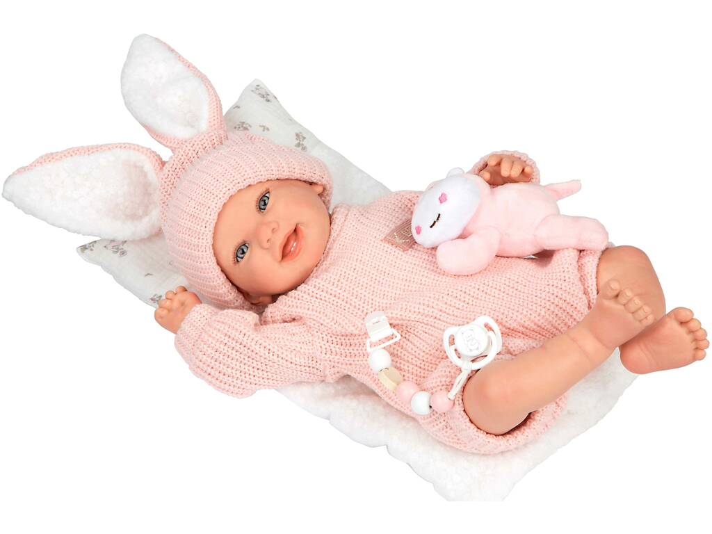 Poupée Reborn Lucia de 45 cm avec coussin et peluche