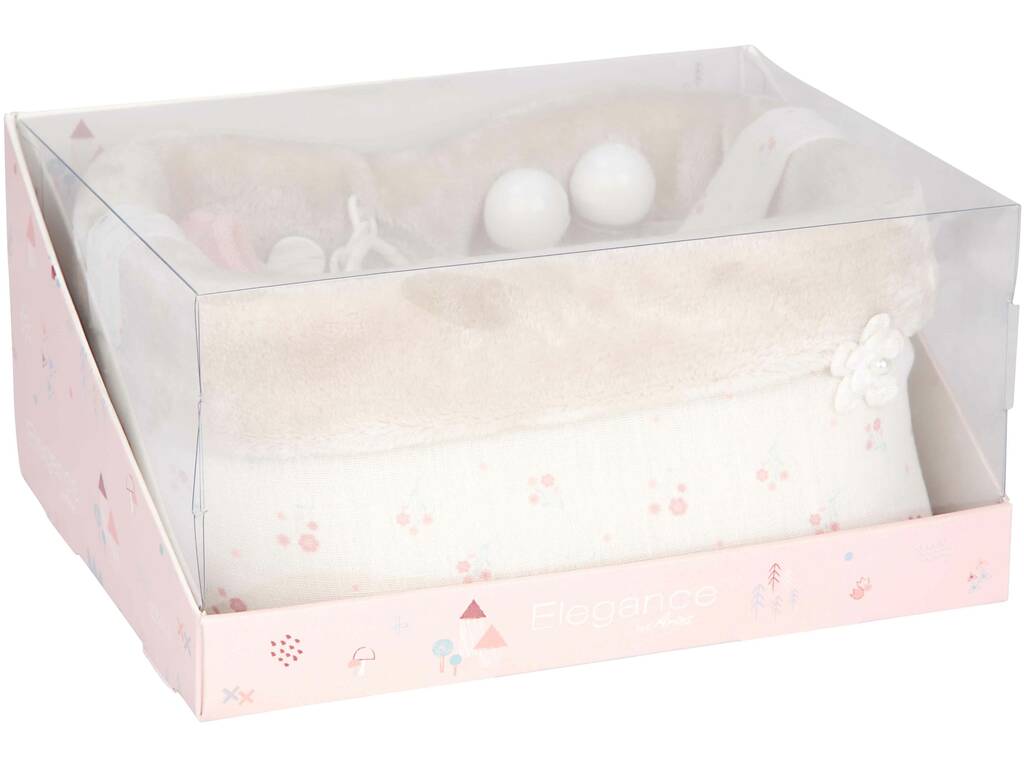 Canastilla Elegance Beige con Accesorios Para muñecas de hasta 28 Cm