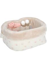 Canastilla Elegance Beige con Accesorios Para muecas de hasta 28 Cm