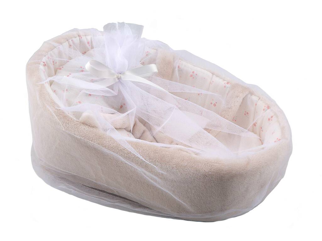 Canastilla Beige para Muñecas de 40-45 Cm