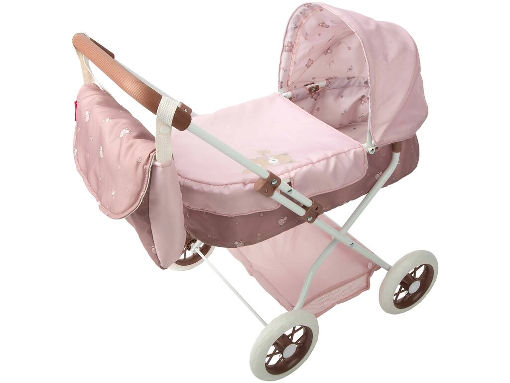 Poussette pour poupées avec capote et sac