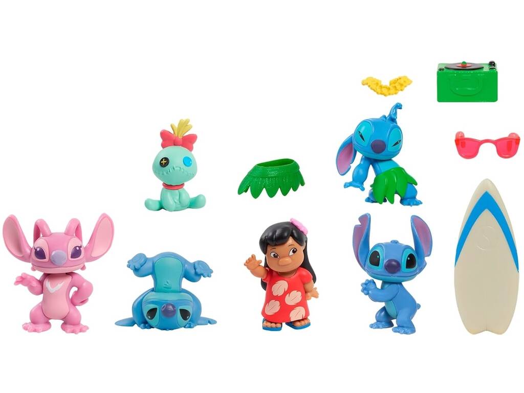Disney Stitch - Ensemble de figurines à collectionner 11 pièces