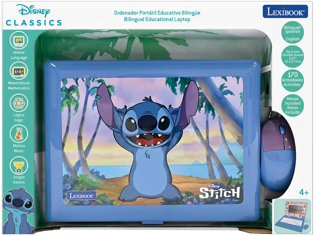 Ordinateur portable éducatif bilingue Disney Stitch