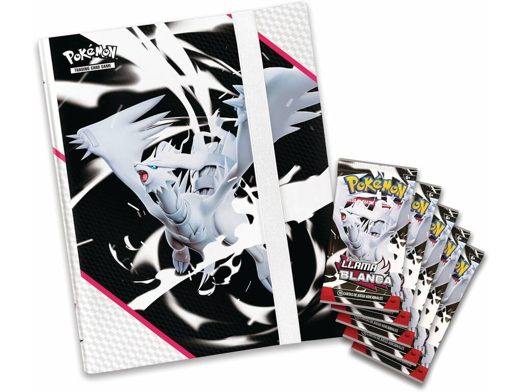 Pokémon TCG Escarlata e Púrpura Chama Branca Caixa Álbum para Coleções