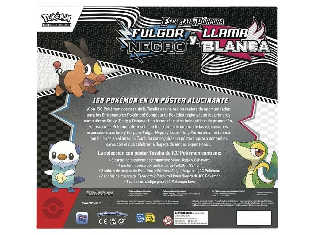 Pokémon TCG Scarlet et Purple Fulgor Black and White Flame Poster Box Collection