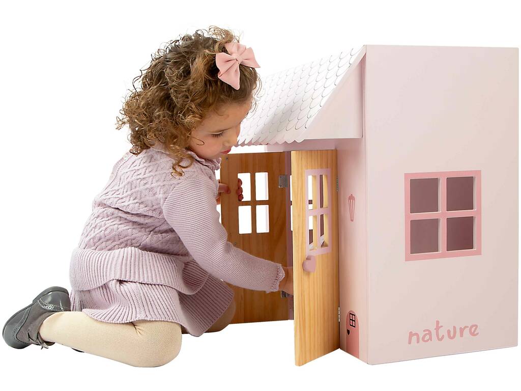 Mon premier lit maison en bois Nature 50 x 50 x 39 cm