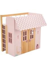 Minha Primeira Cama Casinha de Madeira Nature de 50x50x39 cm