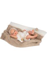 Poupe Reborn Jade de 38 cm avec couverture marron