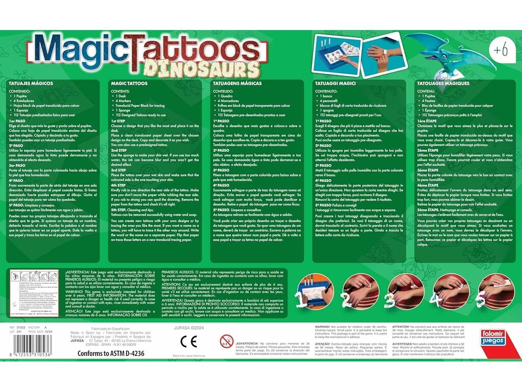 Tatouages magiques Dinosaures