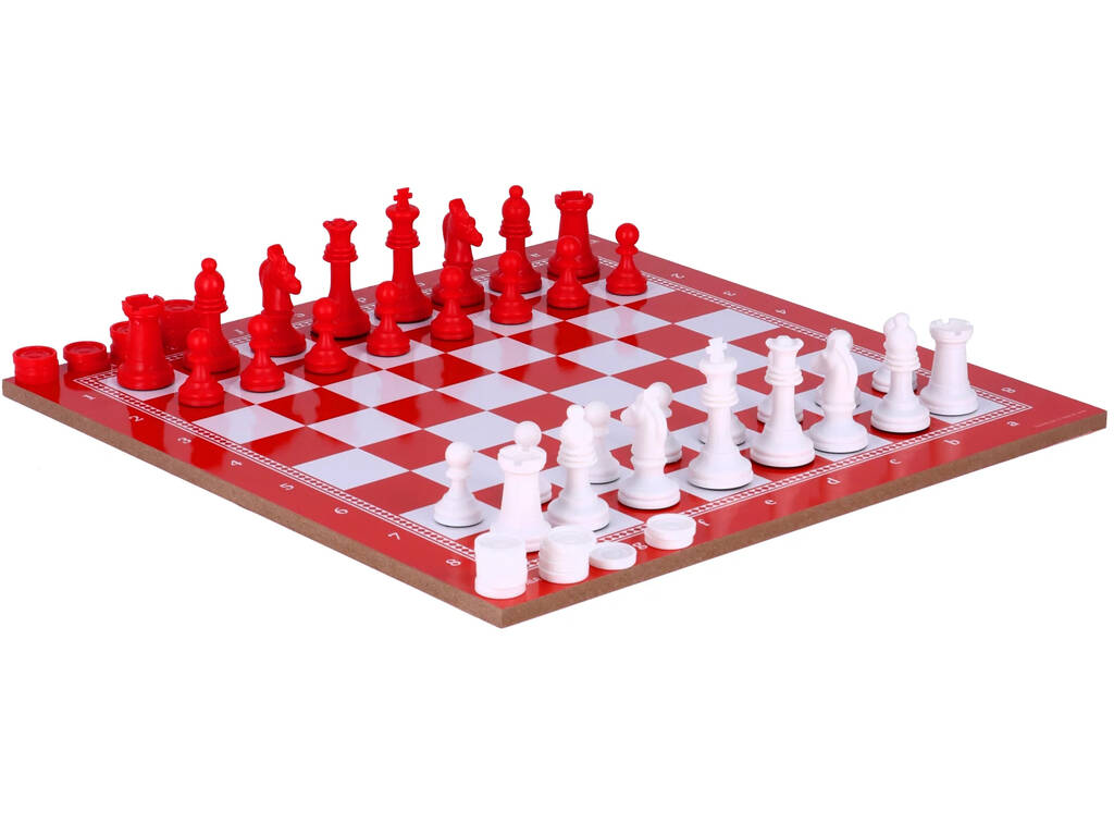 Jeu d'échecs et de dames du FC Séville 40x40 cm
