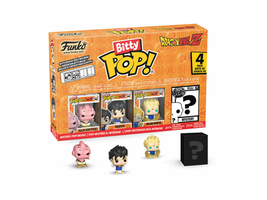 Funko Pop Bitty Dragon Ball Z Pack 4 mini Figuras con Majin Buu