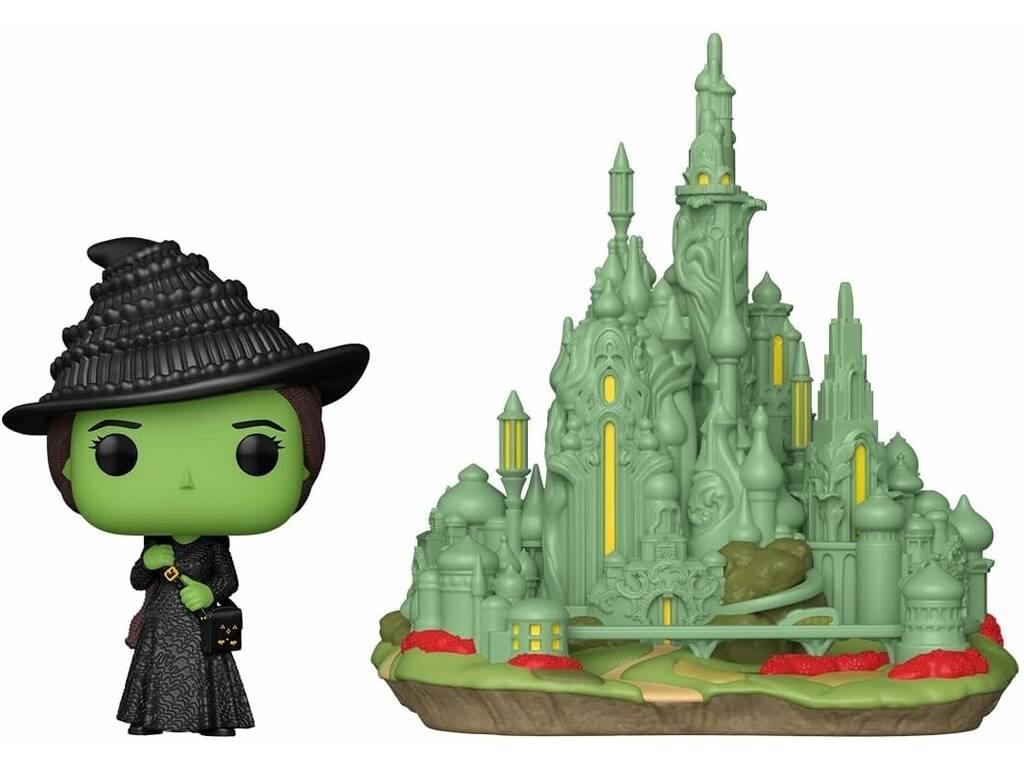 Funko Pop Town Wicked Figura Elphaba con Ciudad Esmeralda