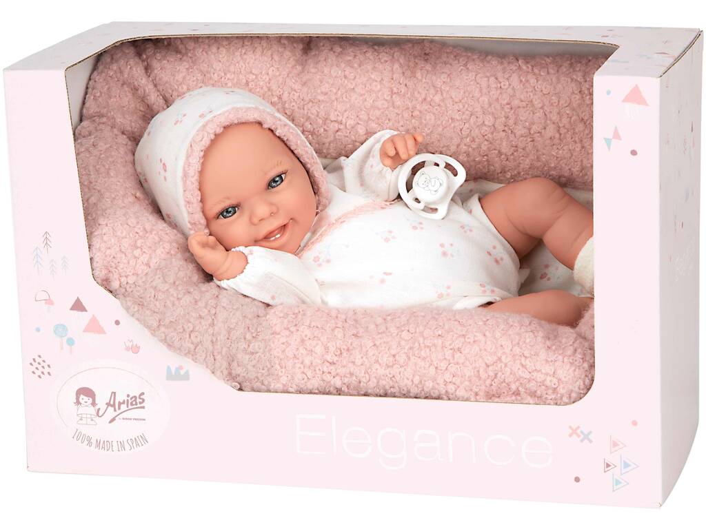 Poupée Elegance Babyto Rose de 30 cm avec coussin