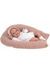 Boneca Elegance Babyto Rosa de 30 cm com Almofada