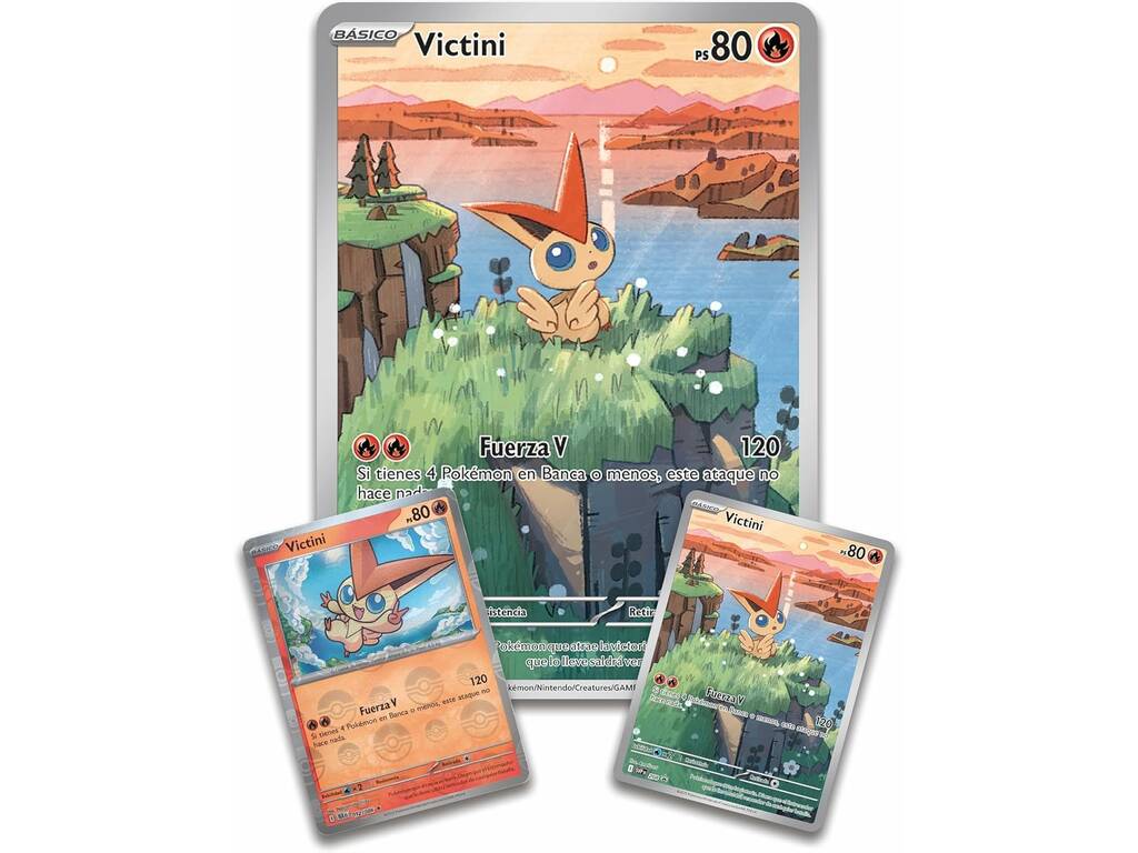 Boîte de Collection Pokémon TCG Ecarlate et Pourpre Fulgor Noir et Blanc Flamme Illustration Victini