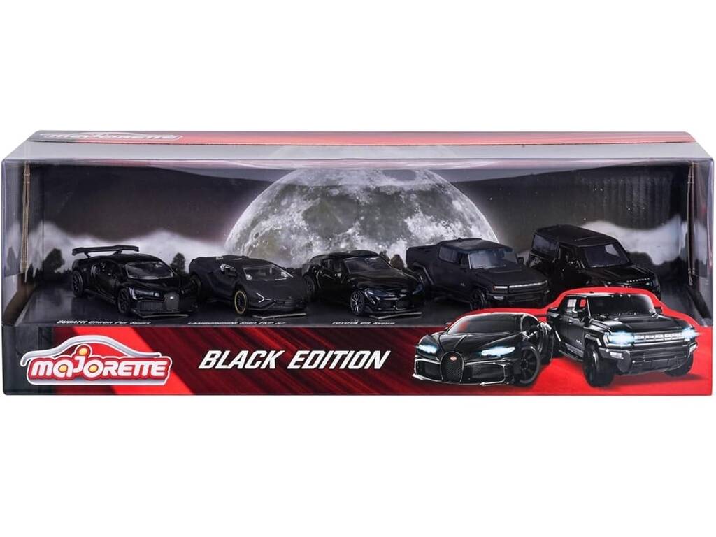 Majorette Pack 5 Carros Black Edition