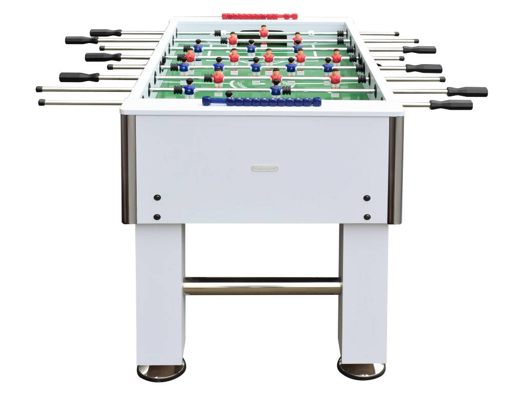 Baby-foot de salon semi-professionnel blanc 140x74x88 cm