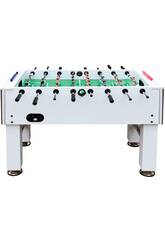 Baby-foot de salon semi-professionnel blanc 140x74x88 cm