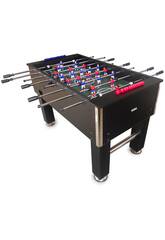 Calcio balilla da salotto semiprofessionale nero 140x74x88 cm