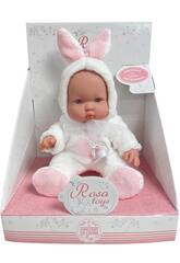 Boneca Bebé Coelhinho de 30 cm com Chupeta