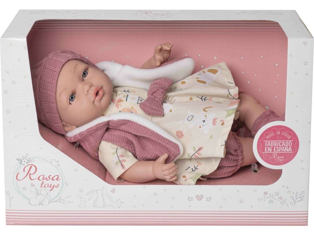 Poupée nouveau-né Daniela 40 cm avec 36 sons