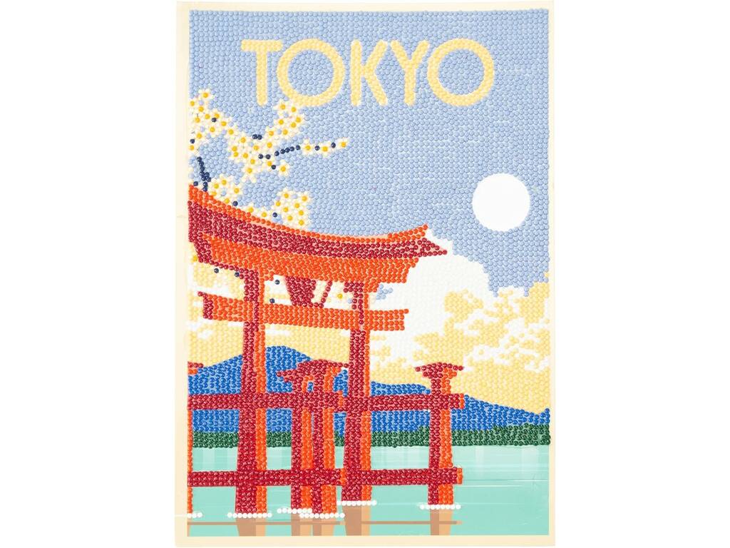 Diamantiny Décorer avec des pierres précieuses Carte postale de Tokyo