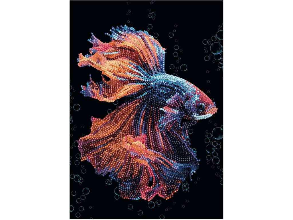 Diamantiny Décorer avec des pierres précieuses Poisson combattant