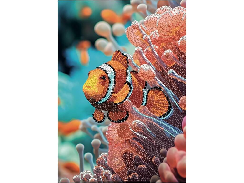 Diamantiny Décorer avec des pierres précieuses Poisson clown