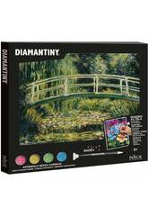 Diamantiny Quadro sobre Tela para decorar com gemas Nenúfares Brancos