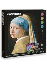Diamantiny Tableau sur toile  dcorer avec des pierres prcieuses La Jeune Fille  la Perle