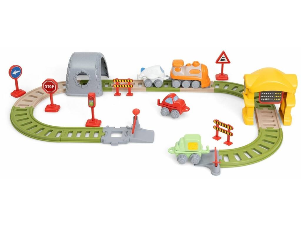 Voie de train électronique avec locomotive motorisée