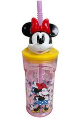 Bicchiere figurina 3D Minnie Sunshine da 360 ml