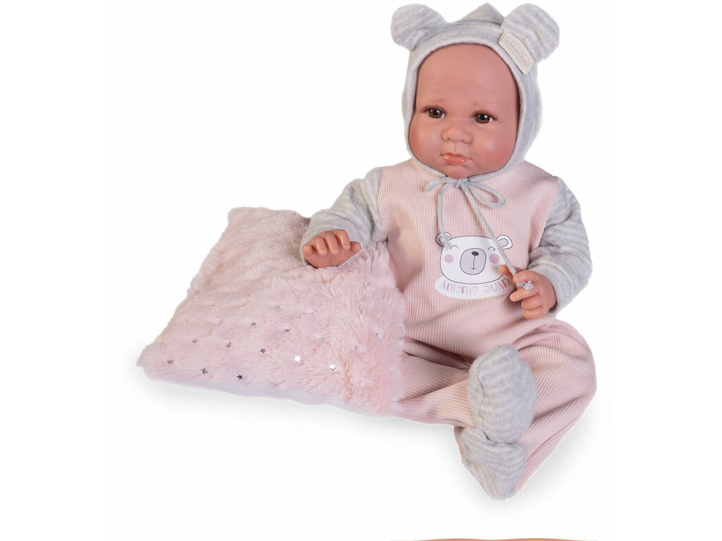 Poupée nouveau-né Luca Glows at Night 42 cm avec coussin