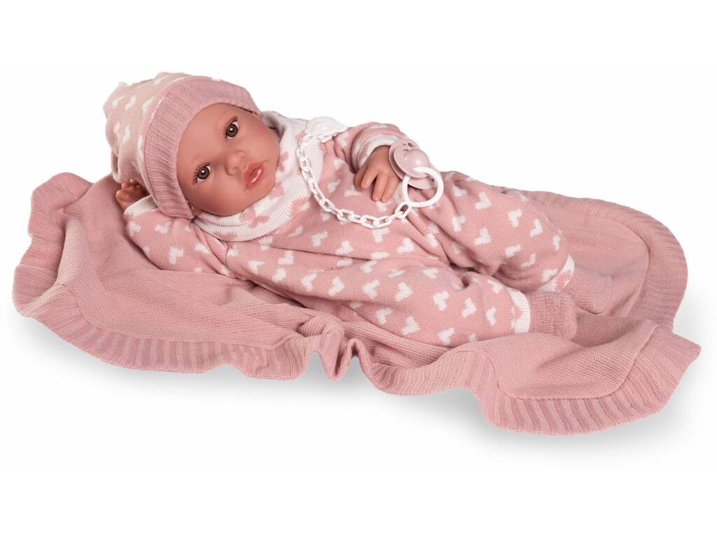 Poupée Bébé Nouveau-né Erika de 42 Cm Avec Toquilla