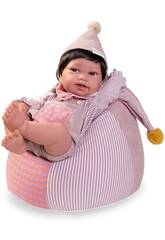 Boneca Bebé Recém-Nascida Pipa Circus de 42 cm com Puf