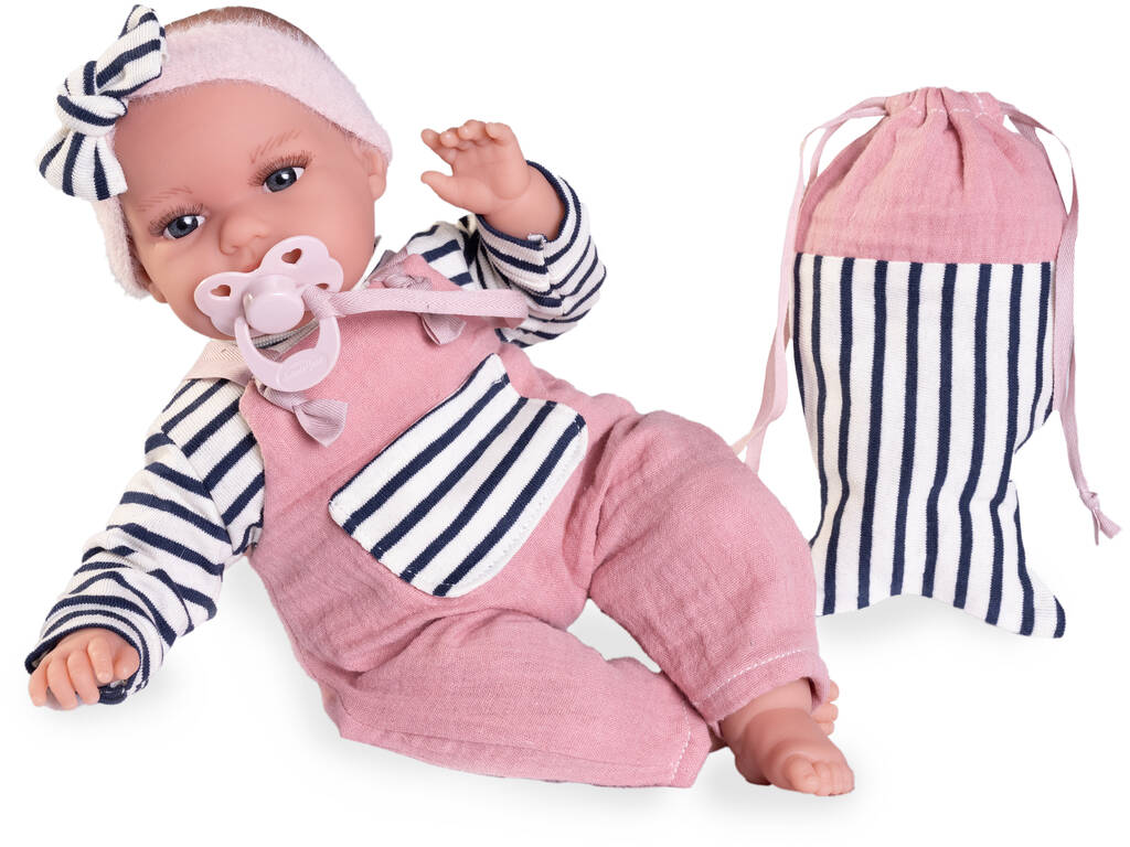Poupée bébé Toneta Babillage de 34 cm avec sac à main en forme de poisson