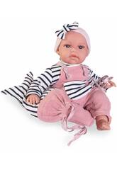 Boneca Bebé Toneta Balbuceio de 34 Cm Com Bolsa de Peixe
