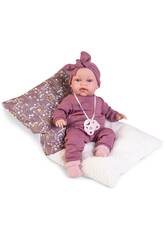 Poupée bébé Toneta Babillage de 34 cm avec lit