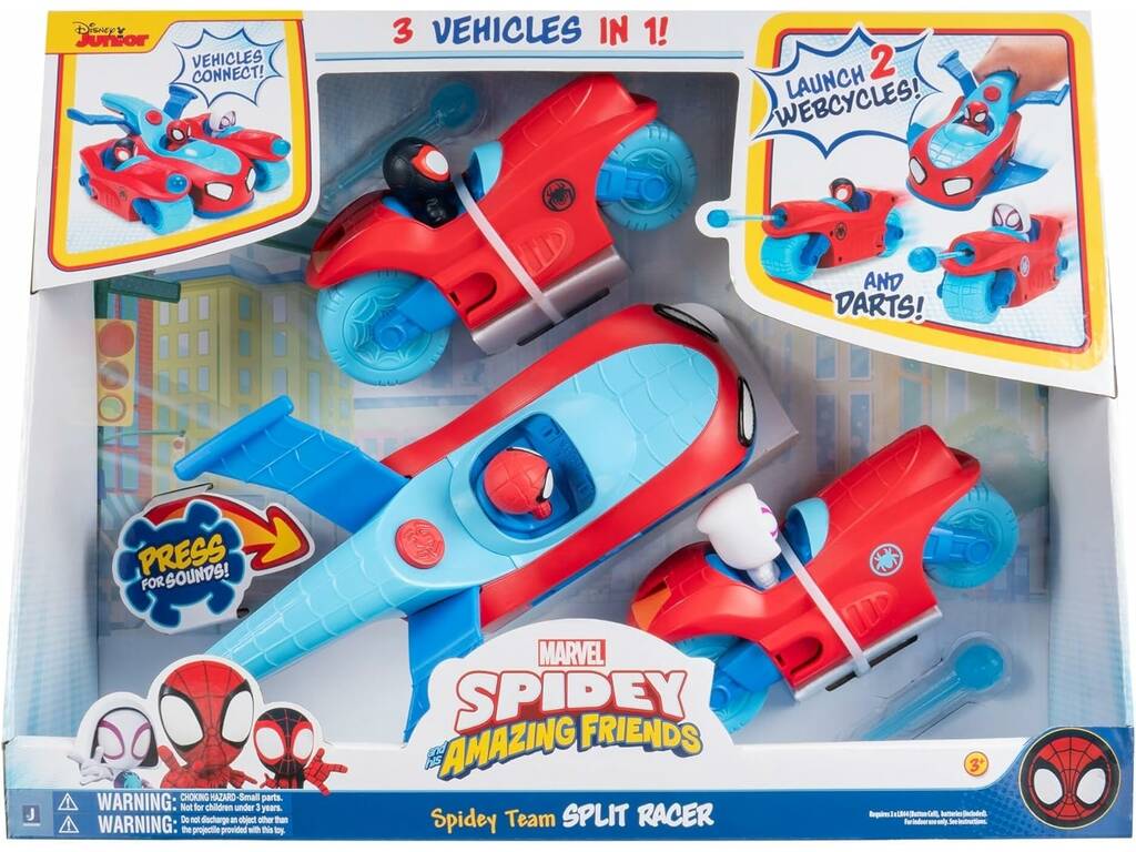 Marvel Spidey And His Amazing Friends Equipo de Spidey Split Racer