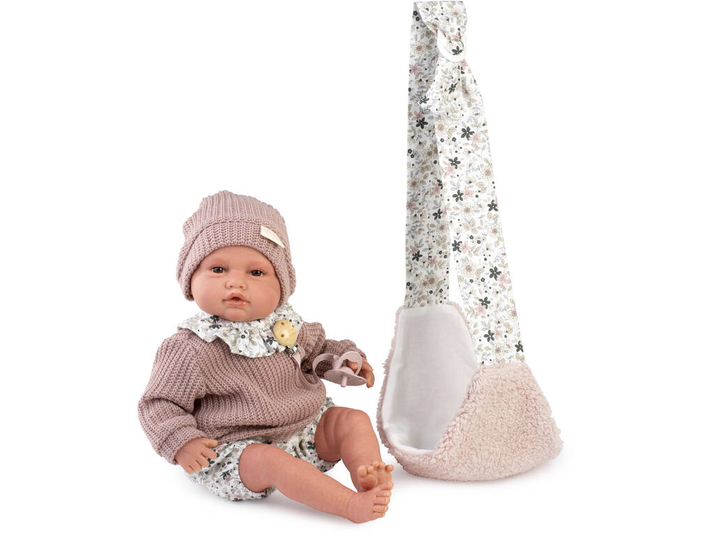 Boneca Bebé Reborn Baby Love de 50 cm com Porta-Bebés