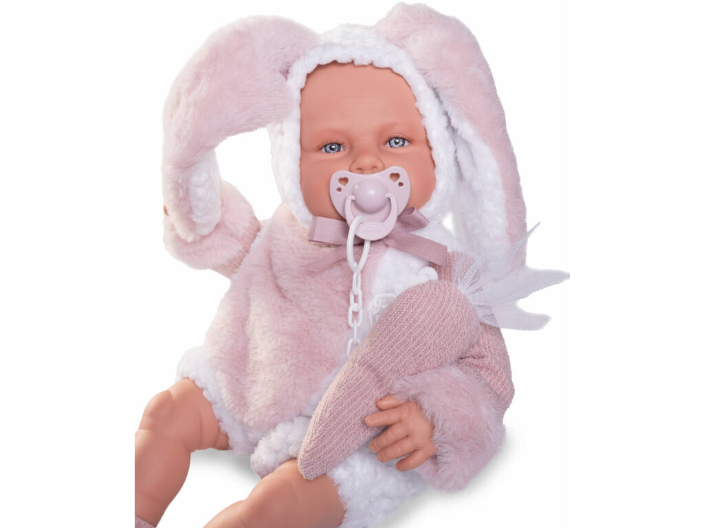 Poupée Bébé Babydoo Postures de 50 Cm Avec Ensemble Lapin 