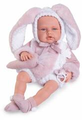 Poupée Bébé Babydoo Postures de 50 Cm Avec Ensemble Lapin 
