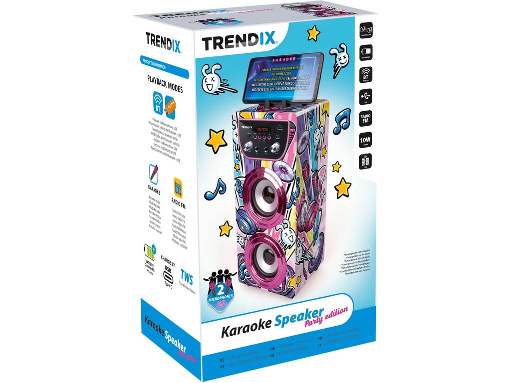 Trendix Karaoke Speaker Party Edition con Micrófonos