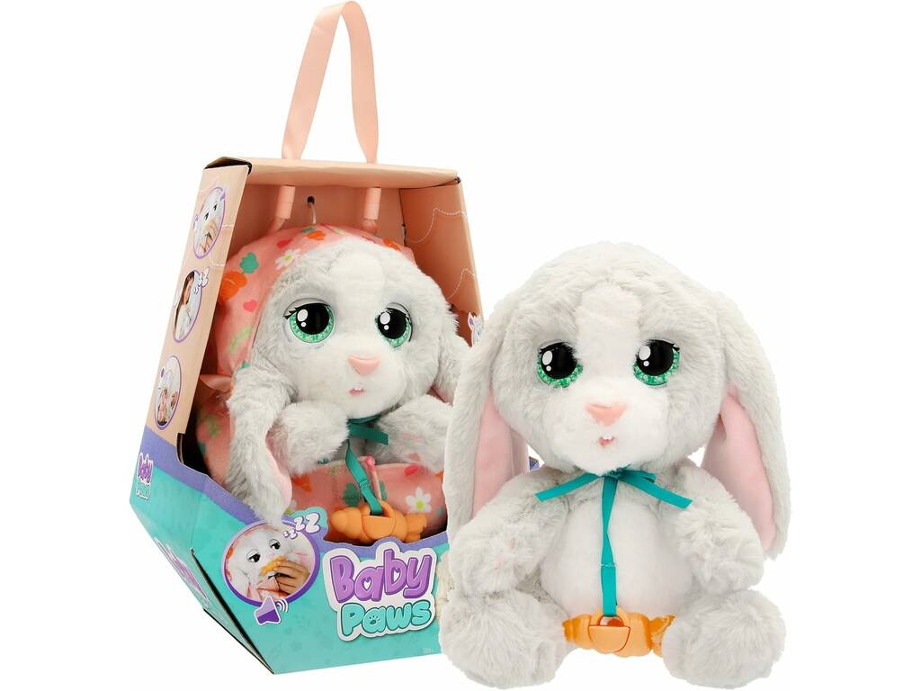 Lapin en peluche interactif Baby Paws avec sons