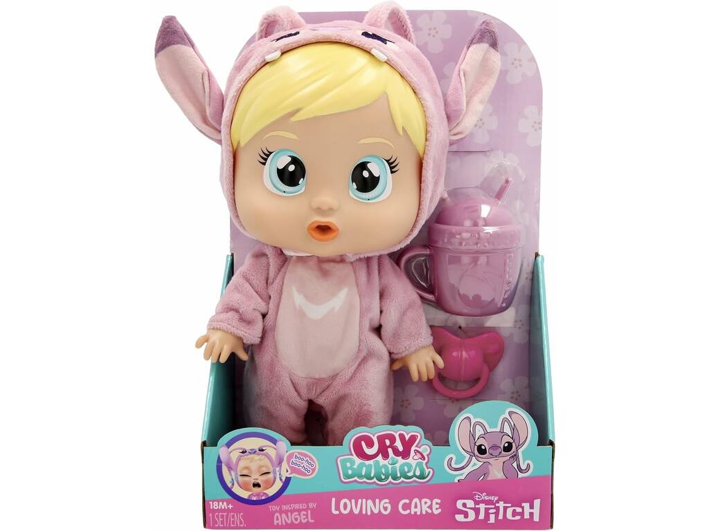 Bebés Llorones Loving Care Disney Stitch Muñeca Angel
